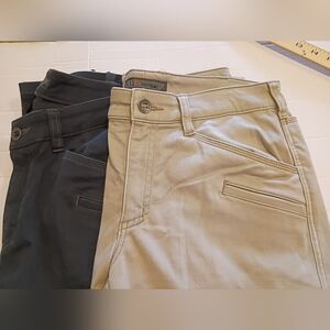 5.11 Tactical Women's 2 Pair Black and Tan Skinny Pants Sz 10L